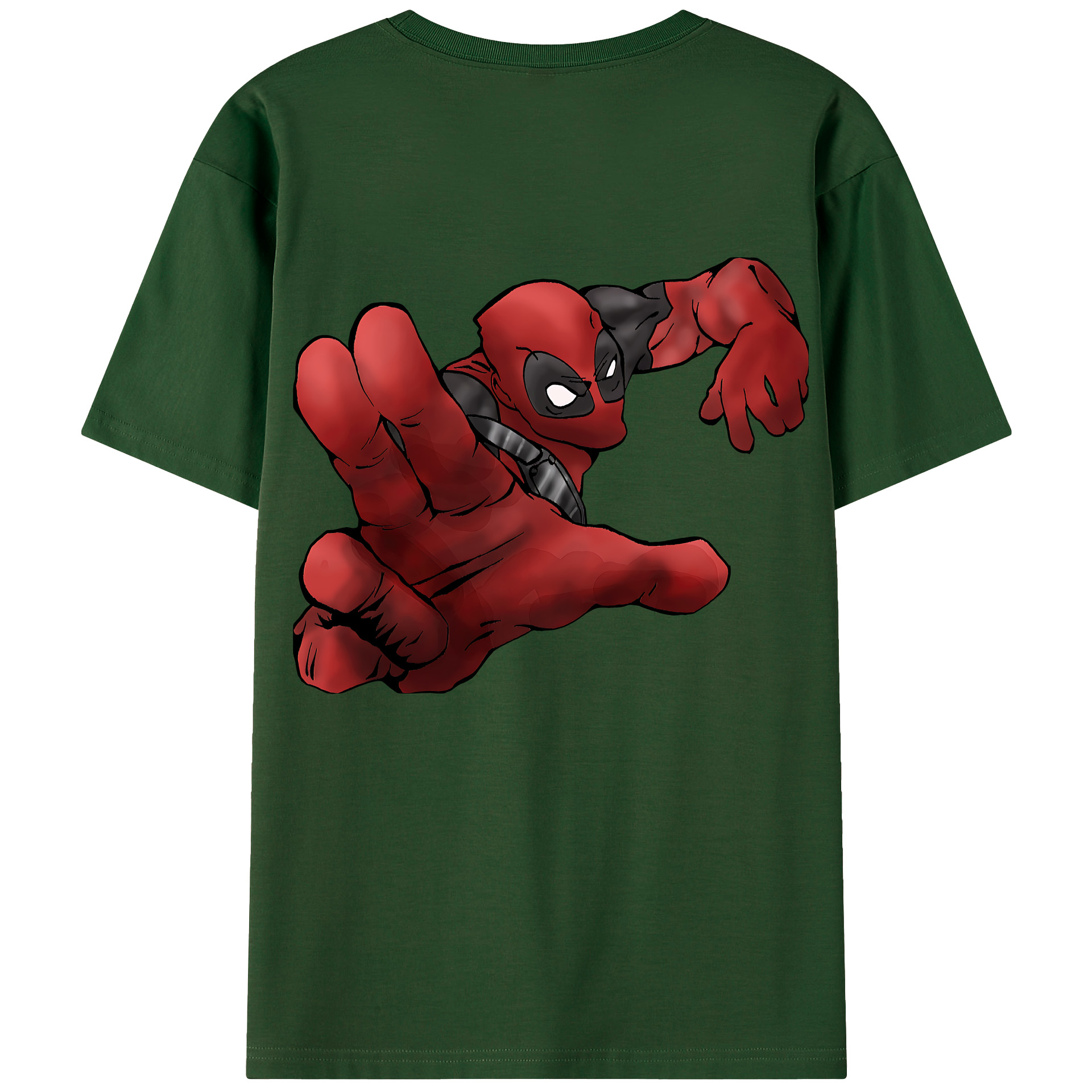 （画像用） Deadpool デッドプール 綿100％半袖Tシャツ（背面プリント）